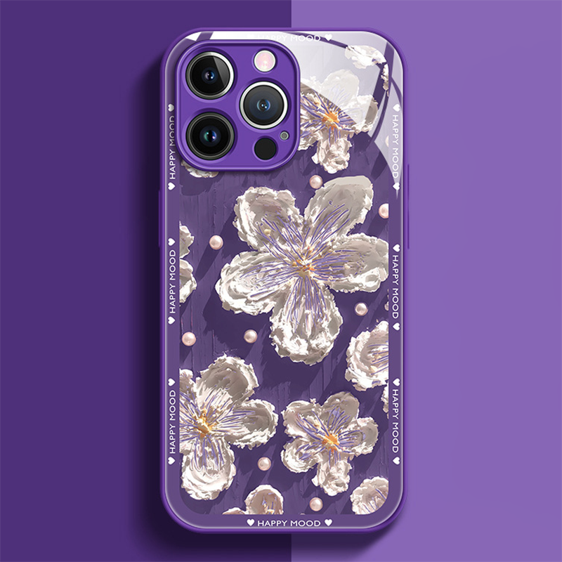 Ins Hot Oil Painting Flower iPhone Case