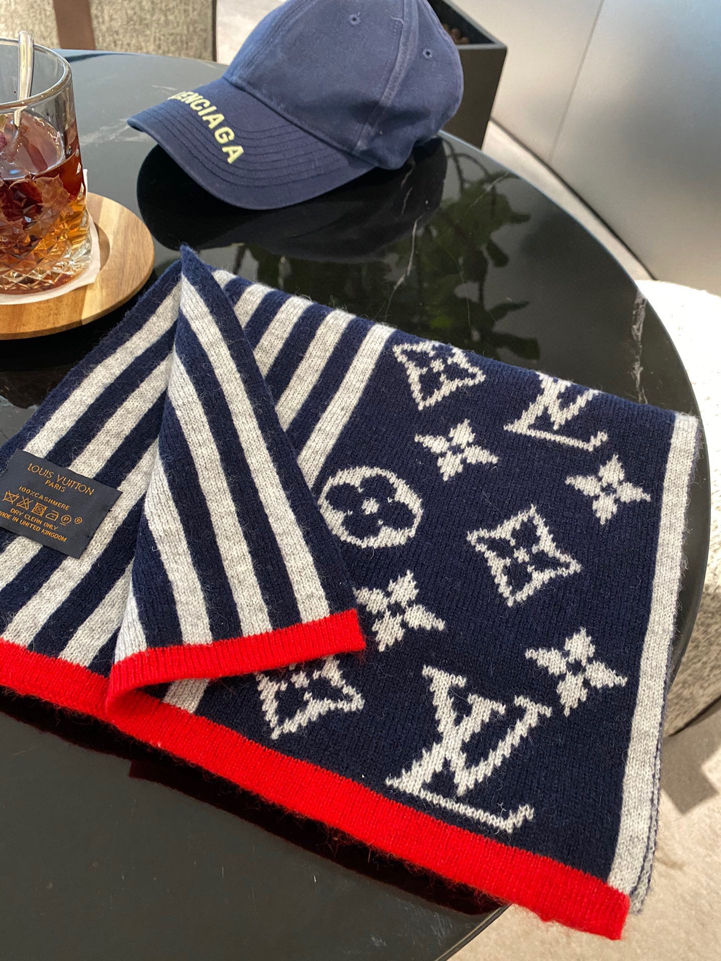 4 Colorblock Monogram Knitted Scarf mysite