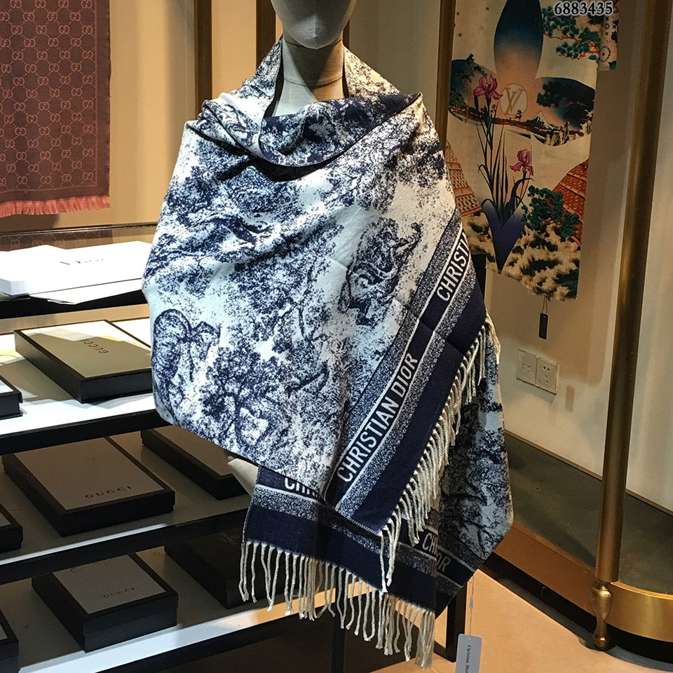 Fashion Ink Element Fringed Cashmere Scarf Shawl mysite