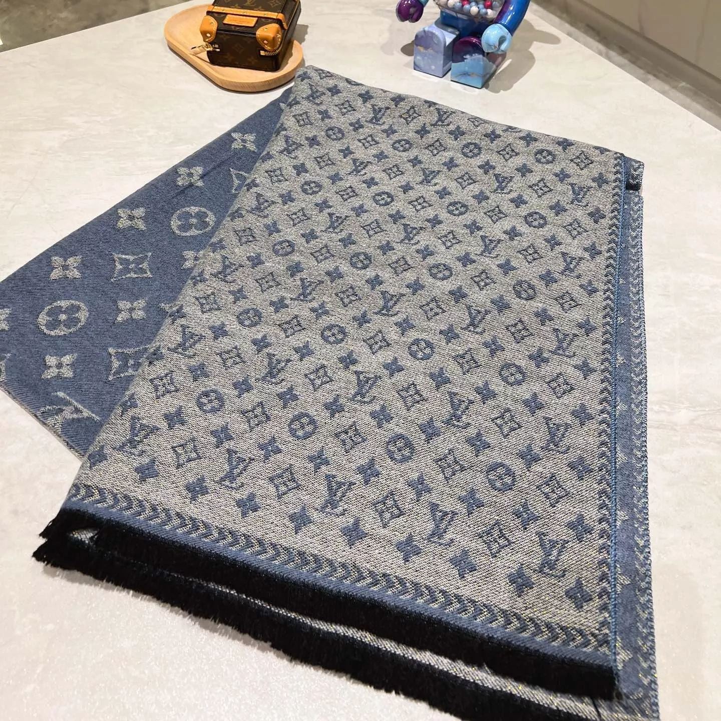 Color Block Letter Border Jacquard Scarf mysite