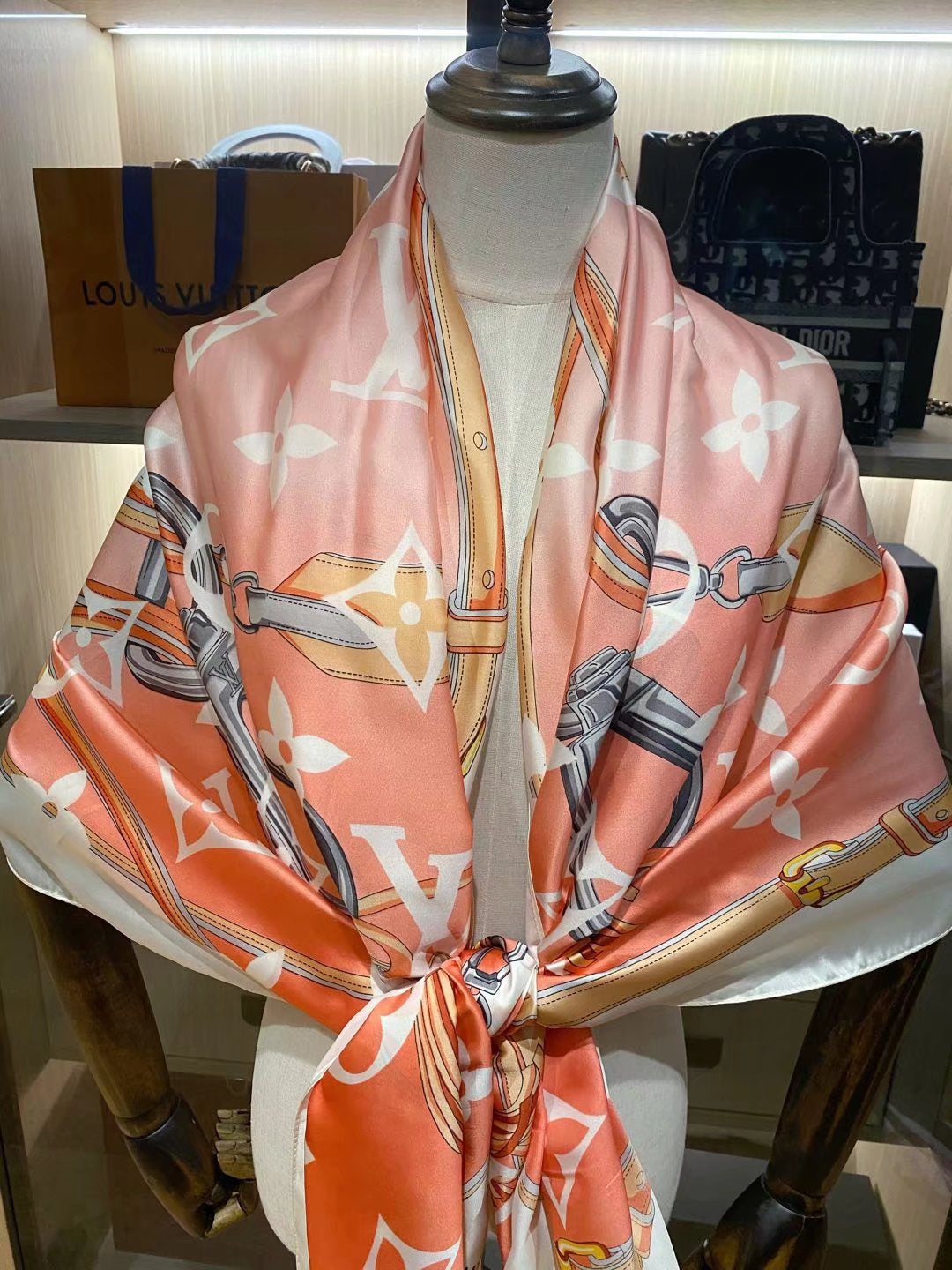 Monogram Satin Scarf Shawl mysite