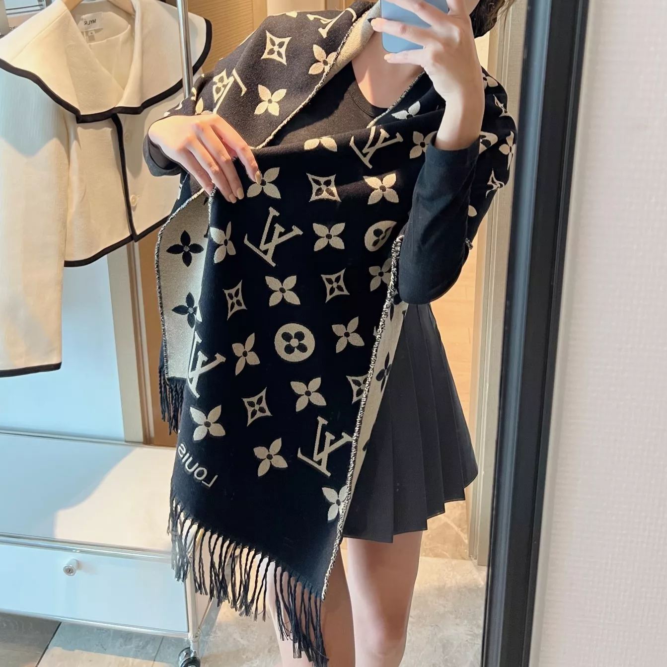 Wild At Heart Series Monogram Fringe Scarf Shawl mysite