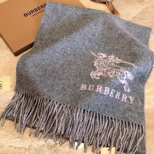 Simple Solid Monogram Fringed Wool Scarf mysite