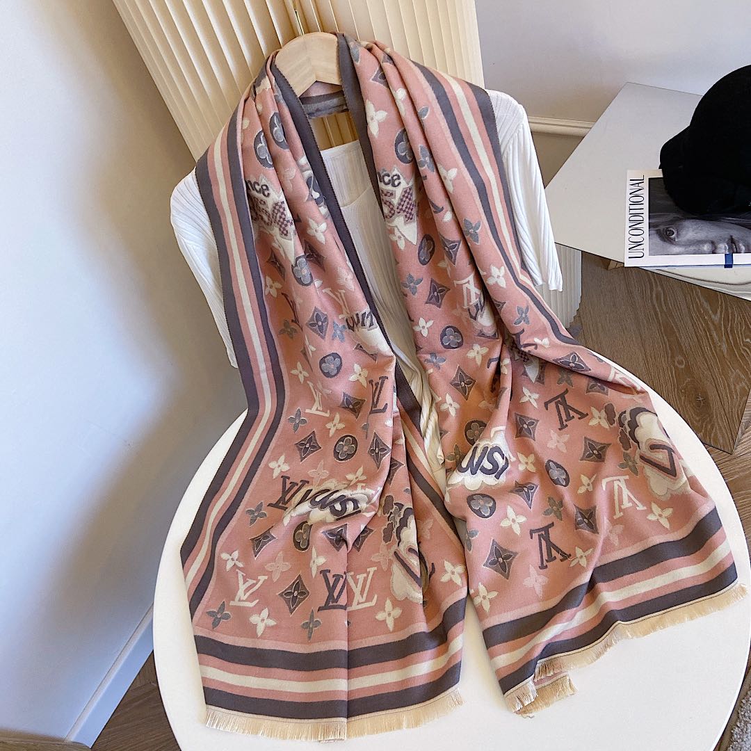 Statement Monogram Jacquard Scarf Shawl mysite