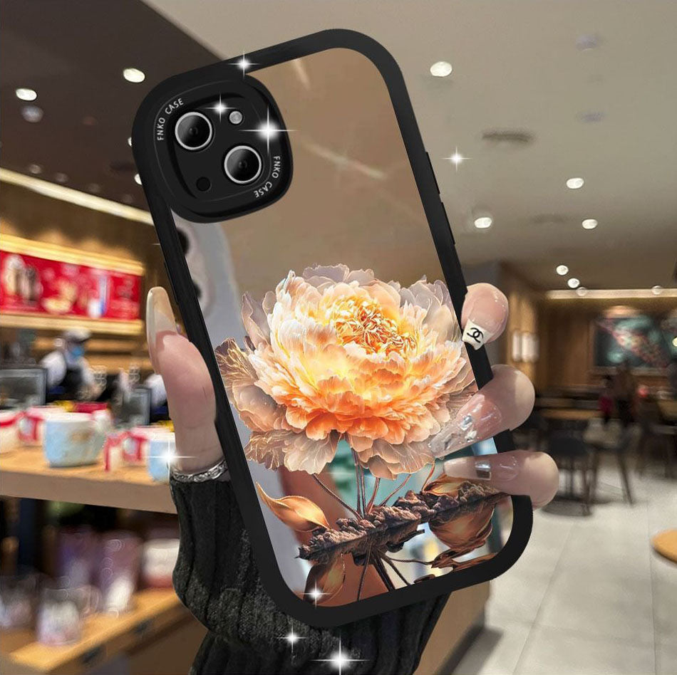 Mirror Flower With Wristband For iPhone Case