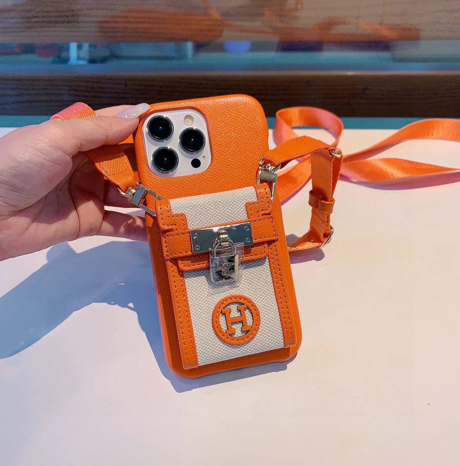 Hermes Luxury Leather Phone Case For iPhone 17-12s mysite