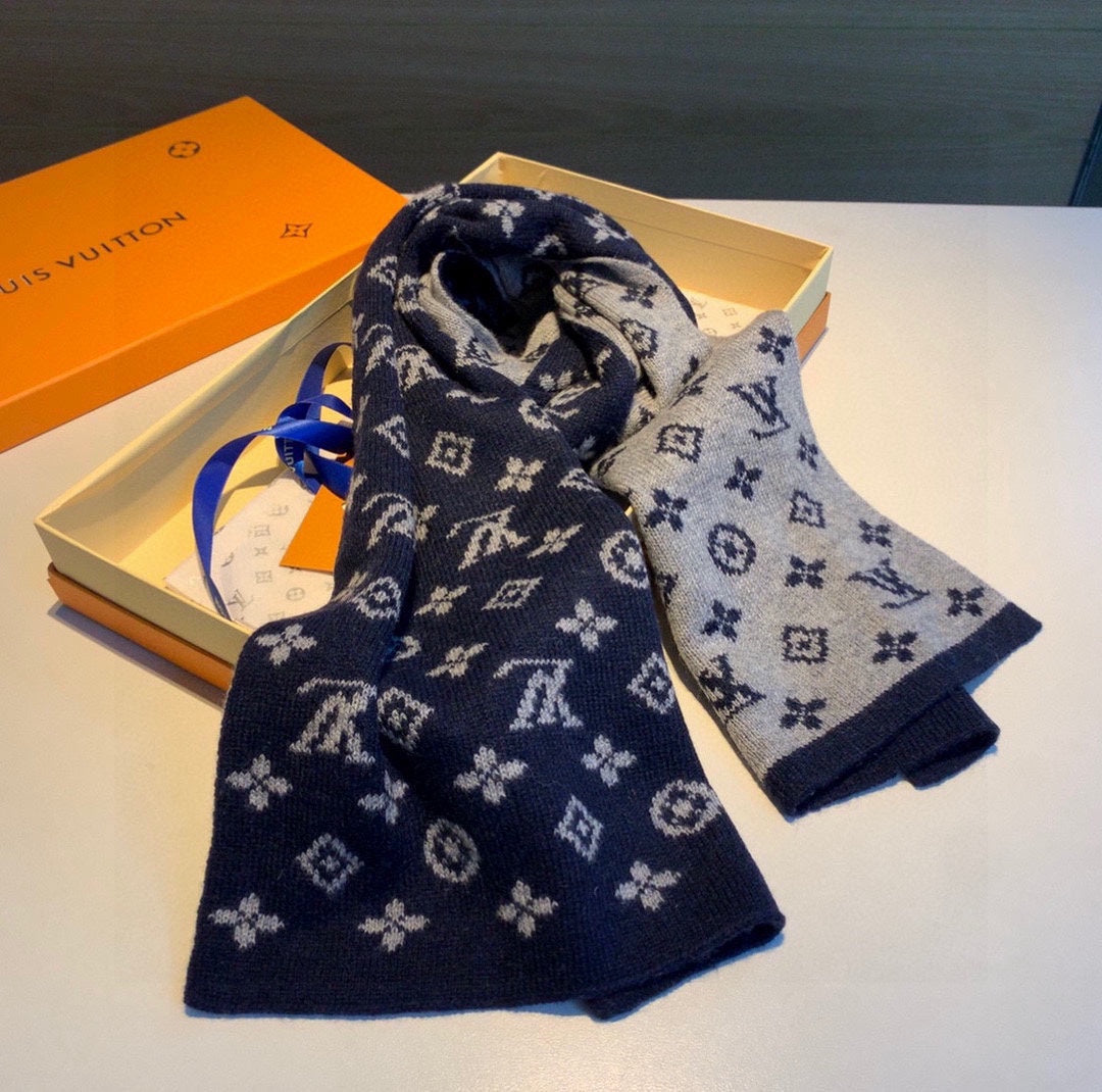 Monogram Elements Jacquard Knitted Scarf mysite