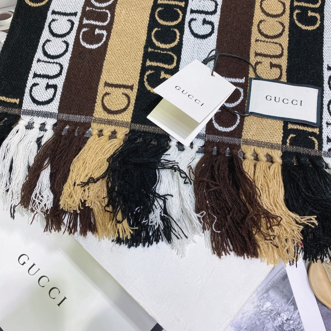 Double-sided Jacquard Fringed Scarf Shawl mysite
