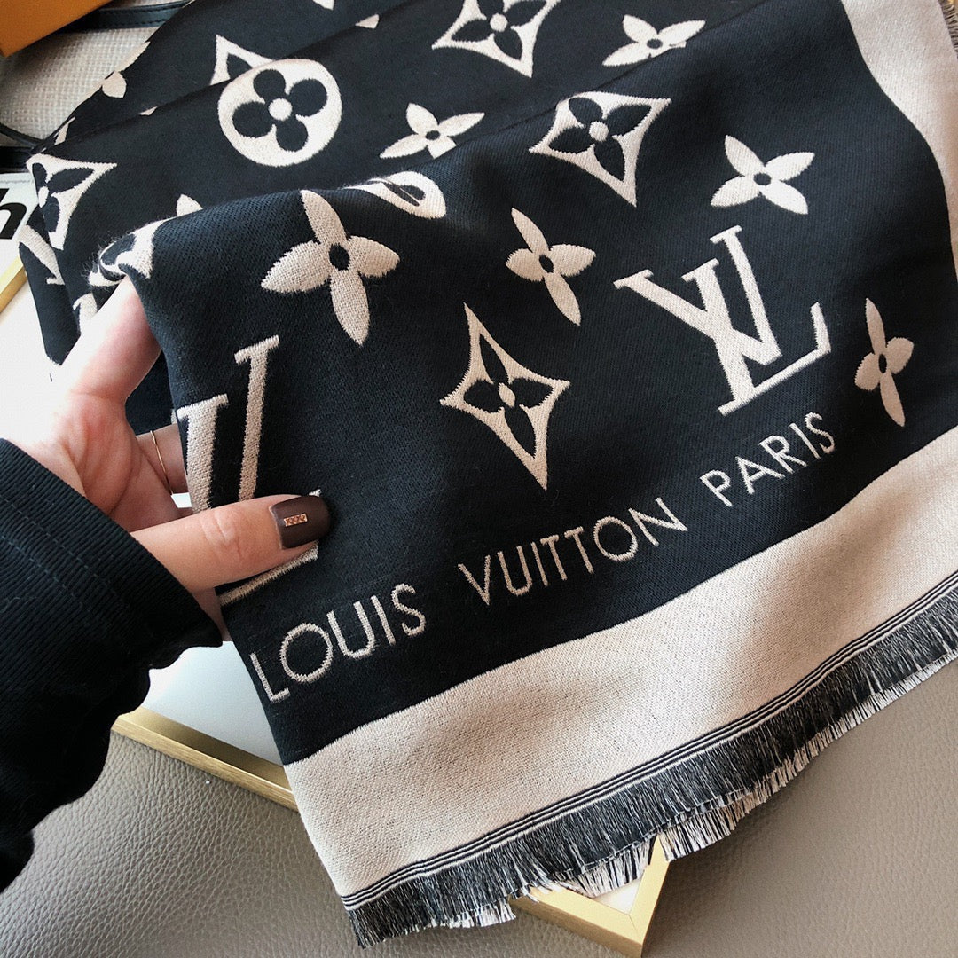 Glossy Monogram Jacquard Scarf Shawl mysite