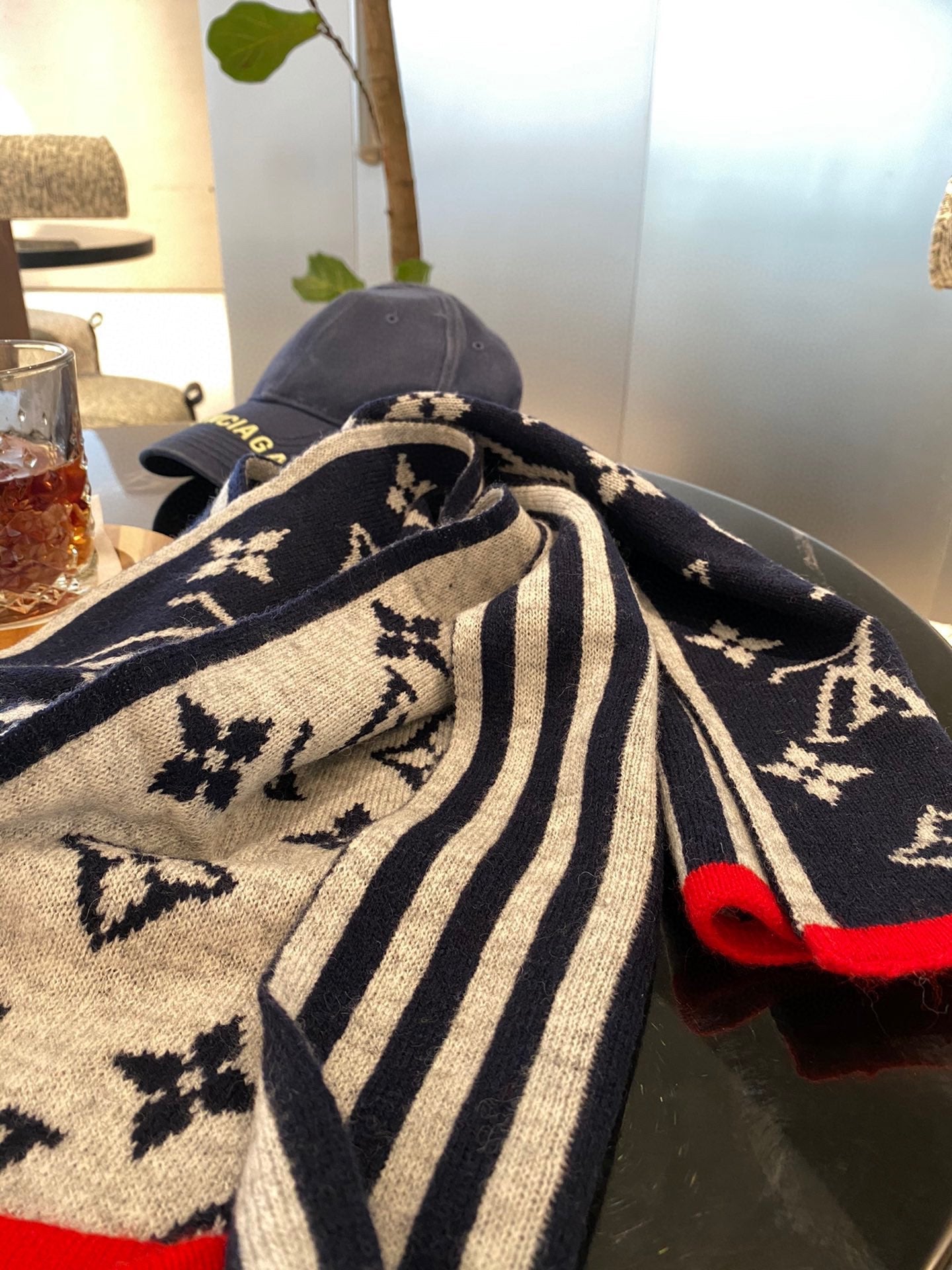 4 Colorblock Monogram Knitted Scarf mysite