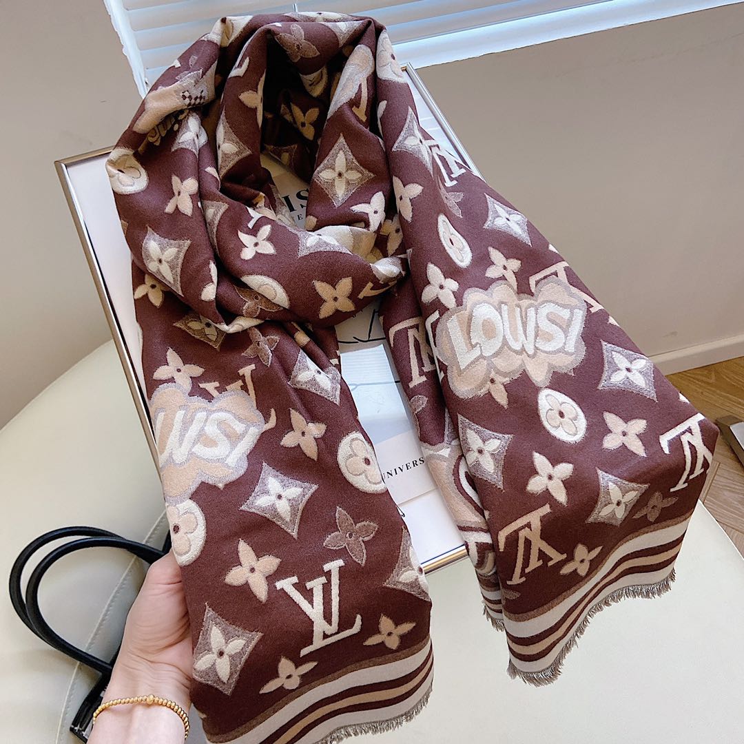 Statement Monogram Jacquard Scarf Shawl mysite