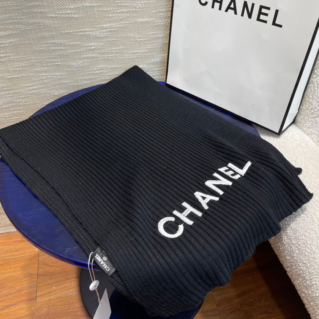 Cashmere Double Embroidered Vertical Knit Scarf mysite