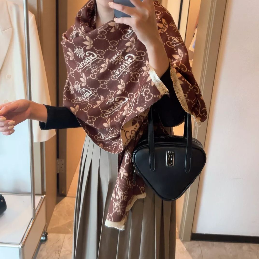 Ophidia Reversible Cashmere Scarf Shawl mysite