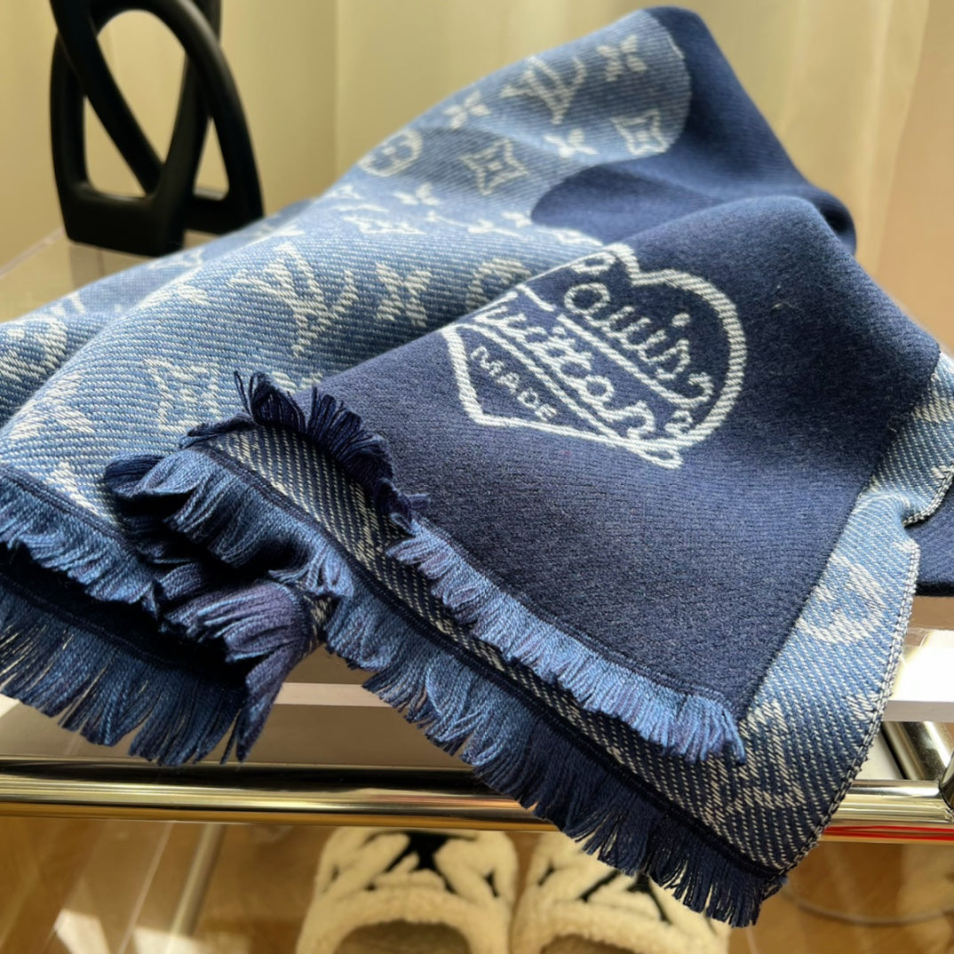 Colorblock Edition Letter Jacquard Scarf mysite