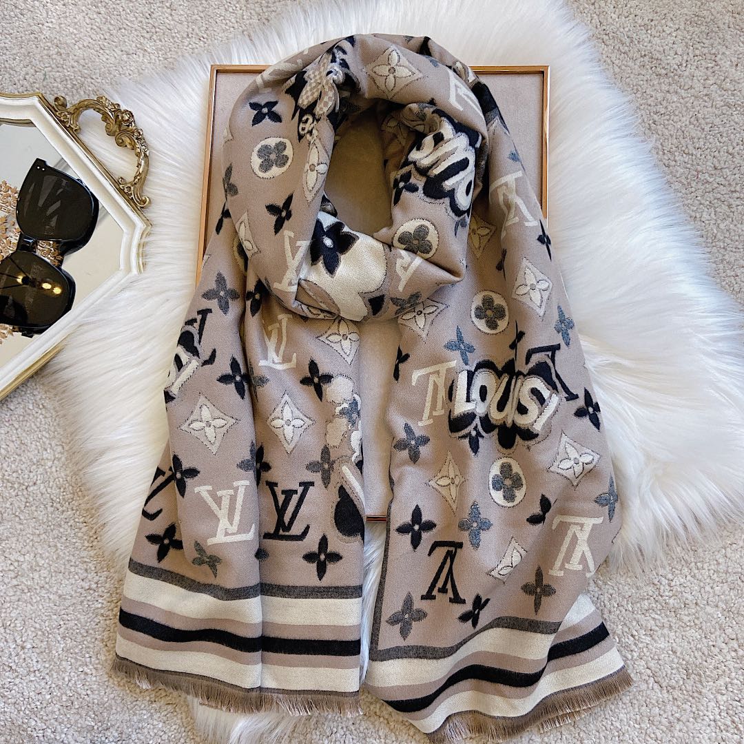Statement Monogram Jacquard Scarf Shawl mysite