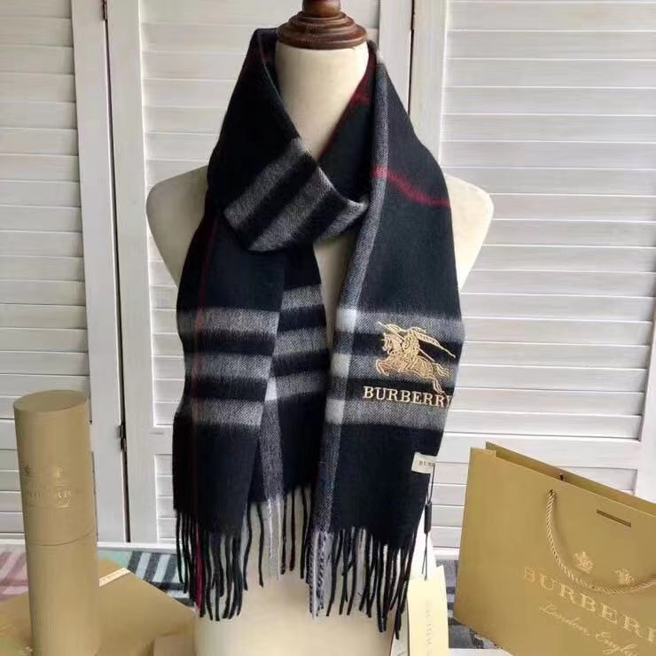 Classic Check Fringed Cashmere Scarf mysite