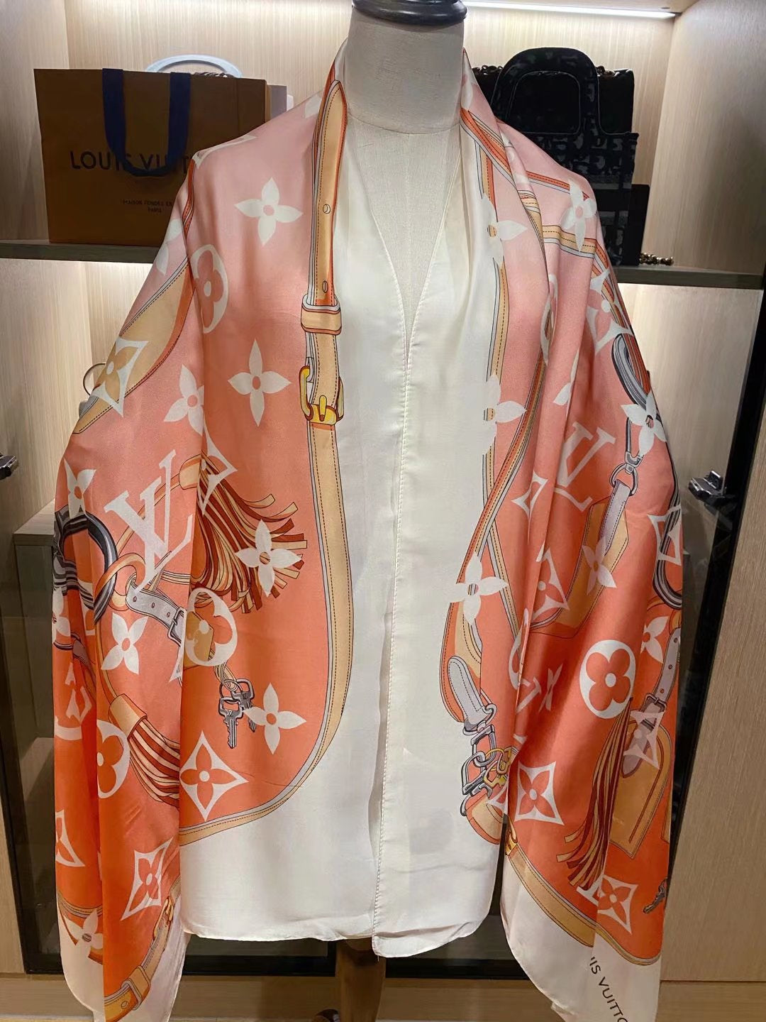 Monogram Satin Scarf Shawl mysite