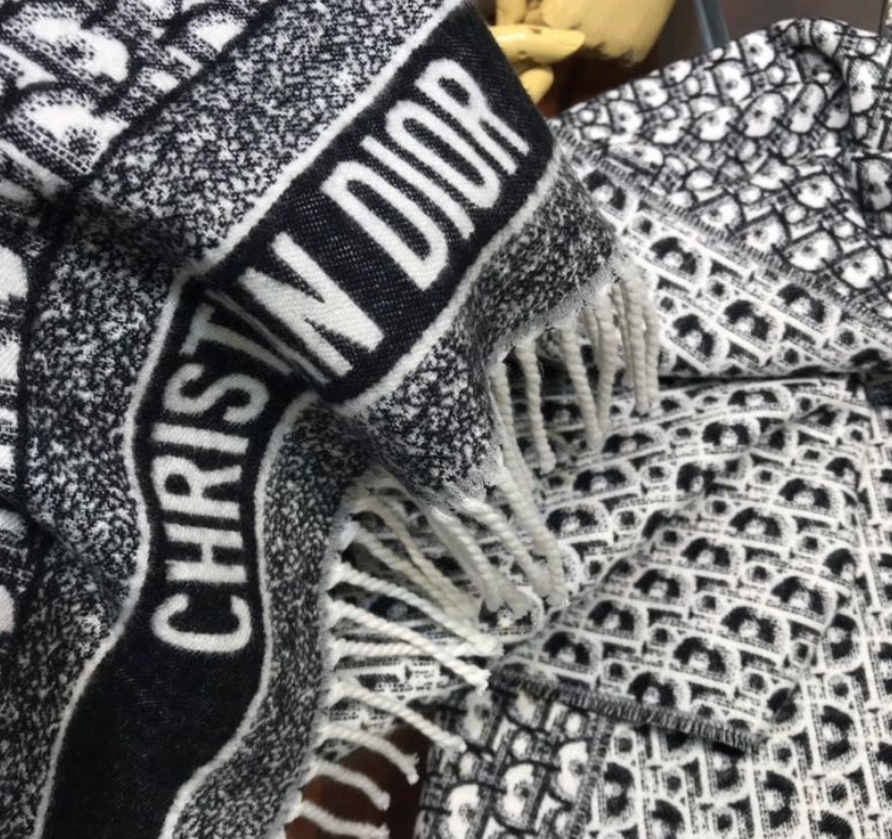 Versatile Monogram Jacquard Fringe Scarf mysite