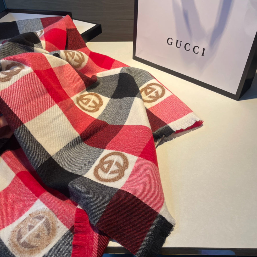 Monogram Check Cashmere Scarf mysite
