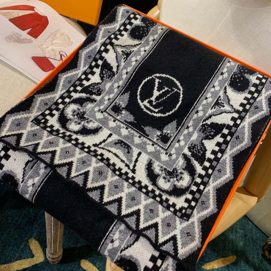 Unique Knit Pattern Cashmere Scarf mysite