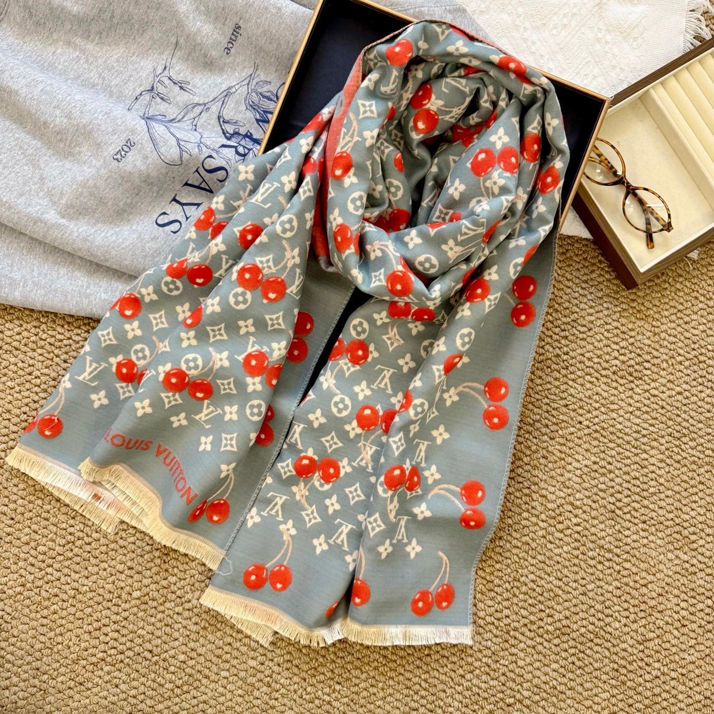 Soft cashmere cherry scarf mysite