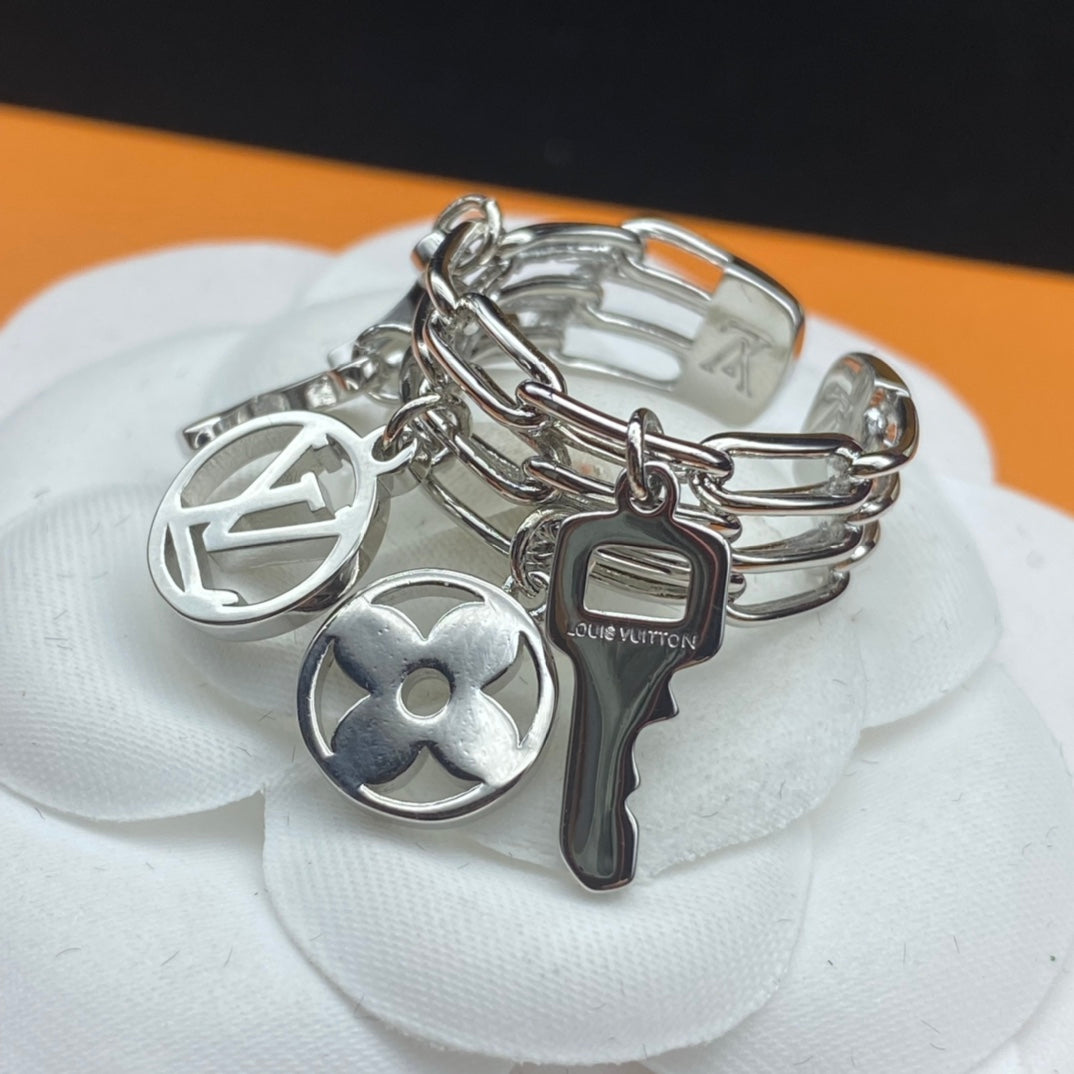 Classic Key Monogram Pendant Ring mysite