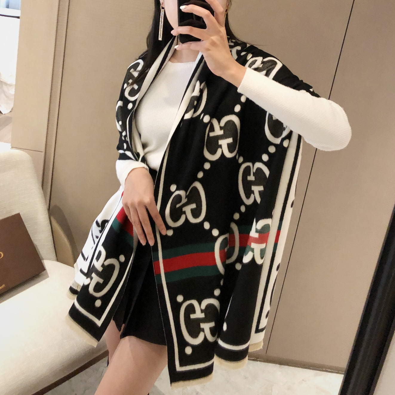 Classic Letter Jacquard Scarf mysite