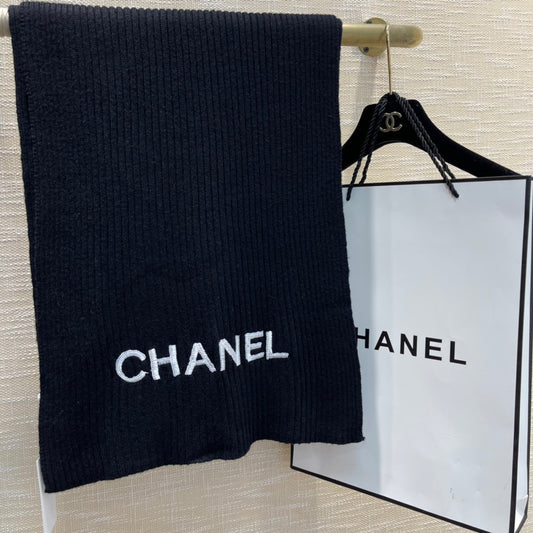Cashmere Double Embroidered Vertical Knit Scarf mysite