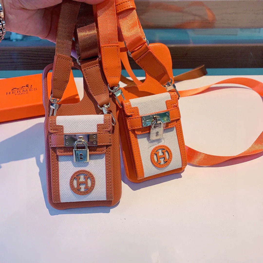 Hermes Luxury Leather Phone Case For iPhone 17-12s mysite