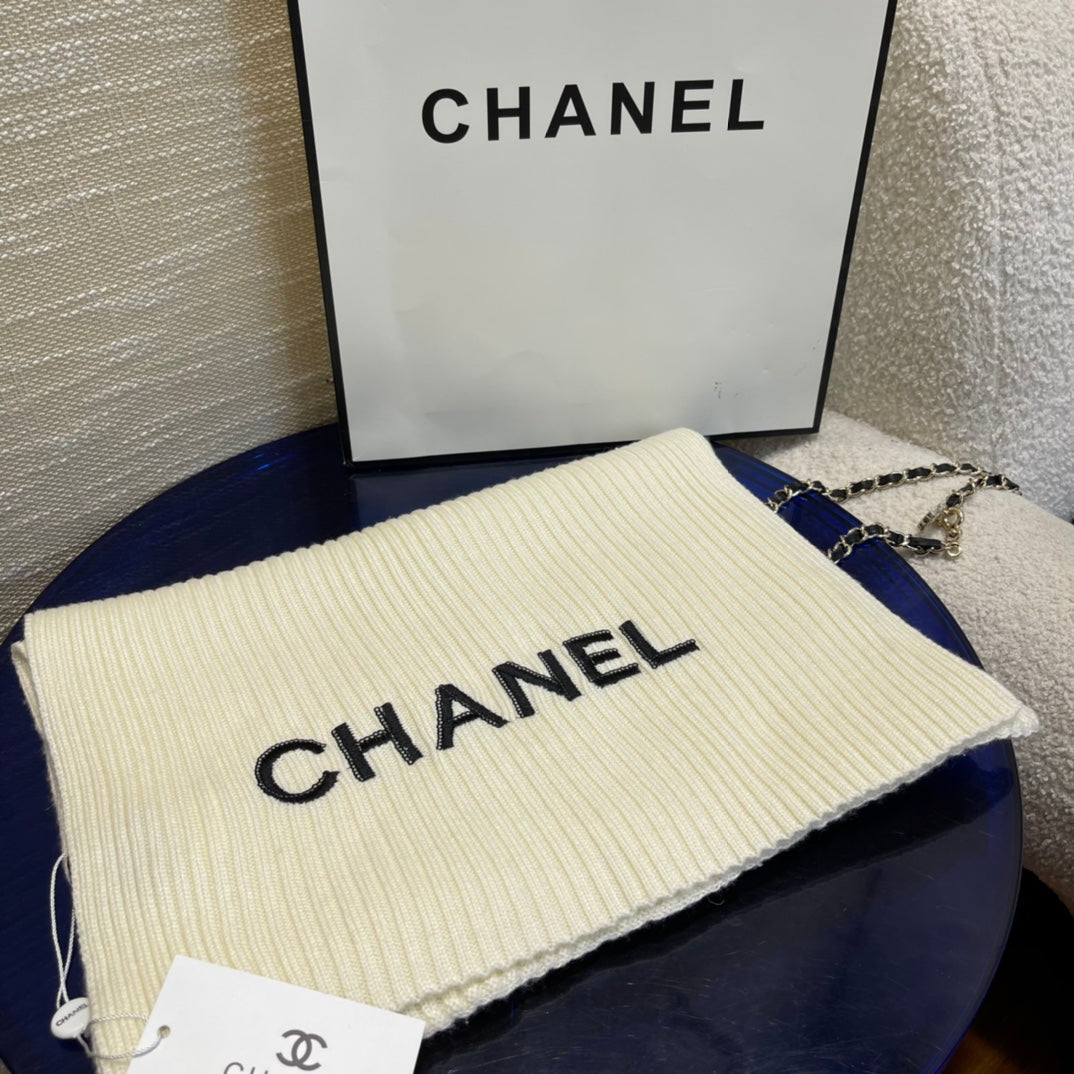 Cashmere Double Embroidered Vertical Knit Scarf mysite