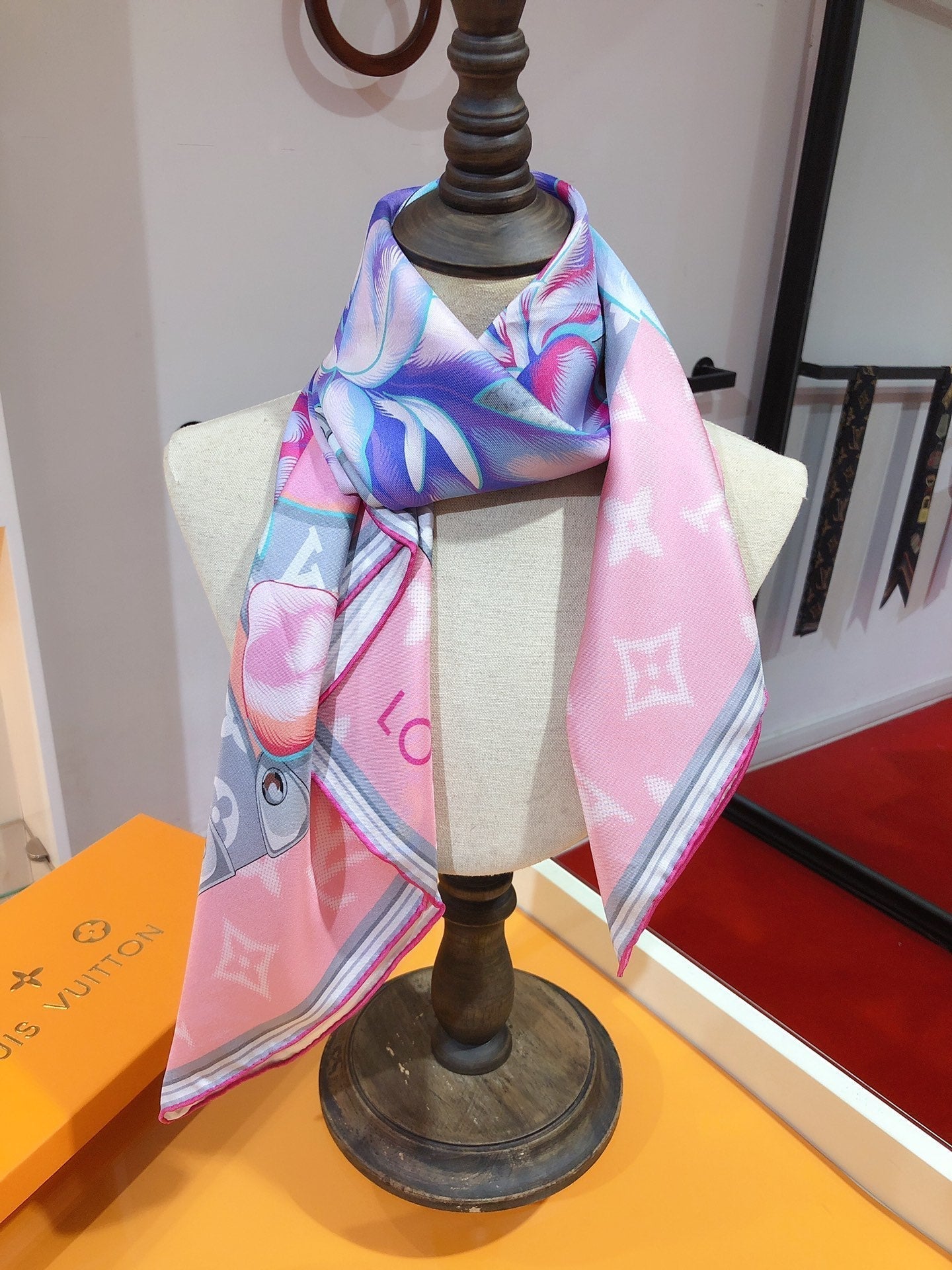 Monogram Bouquet Square Scarf mysite