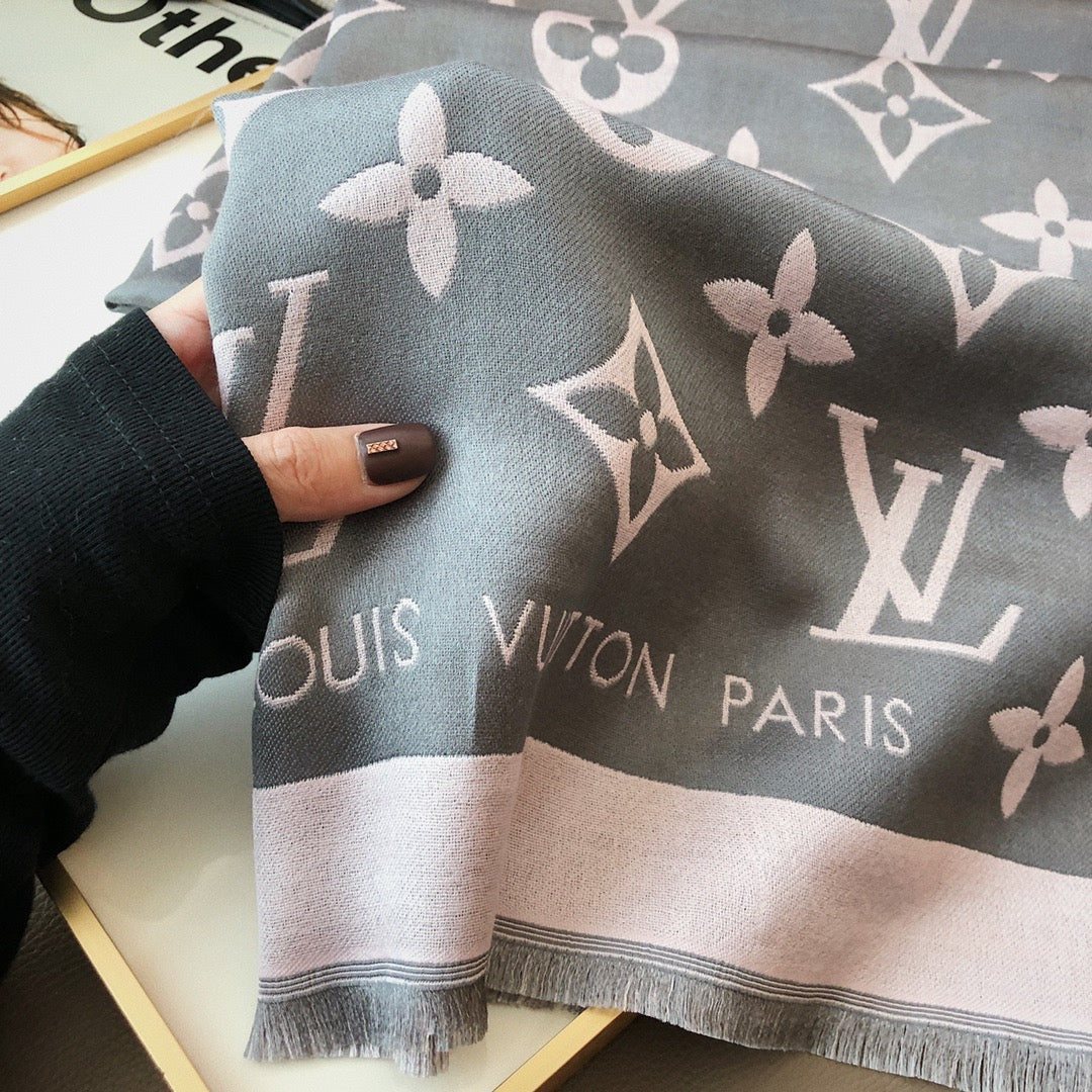 Glossy Monogram Jacquard Scarf Shawl mysite