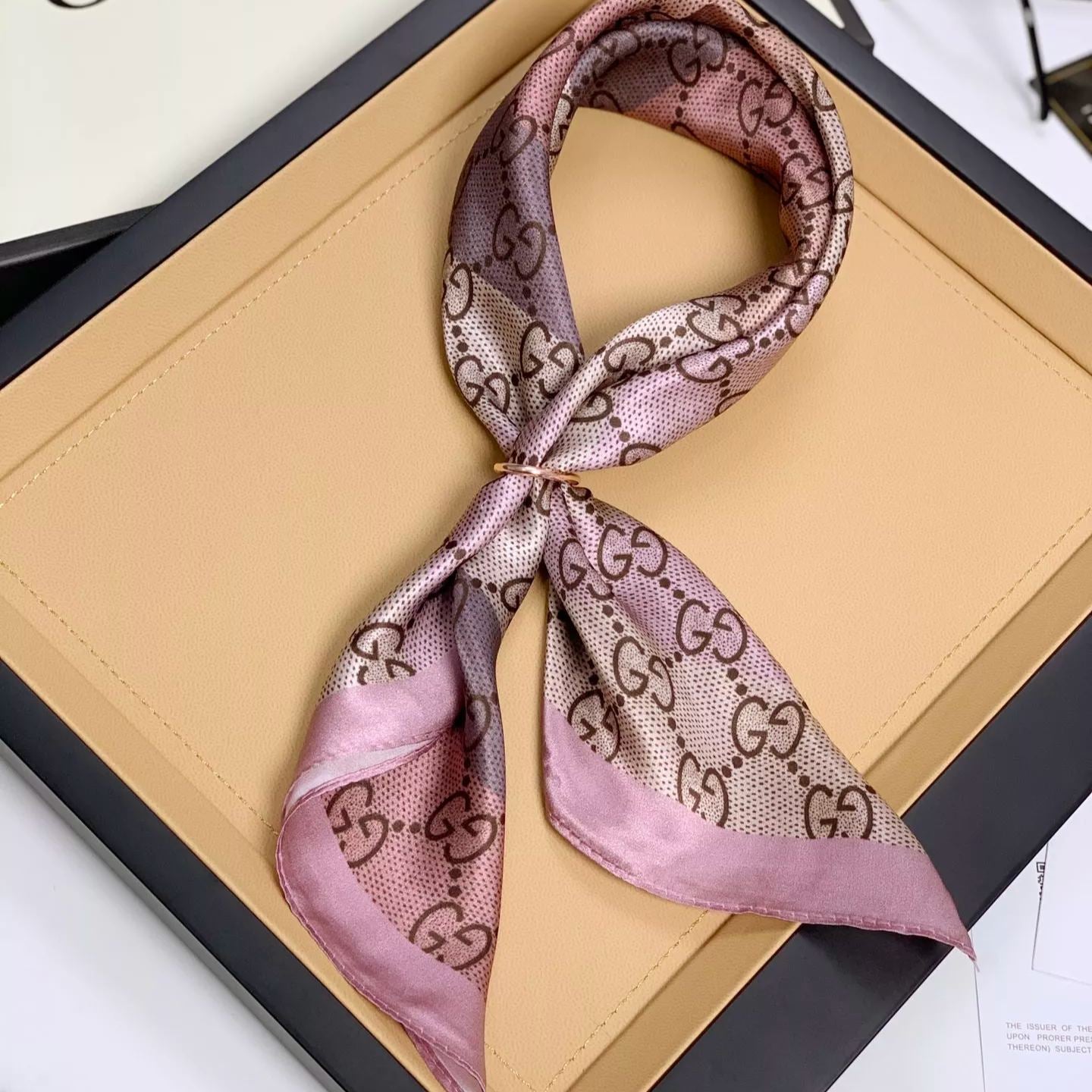Multicolor Monogram Letter Square Scarf mysite