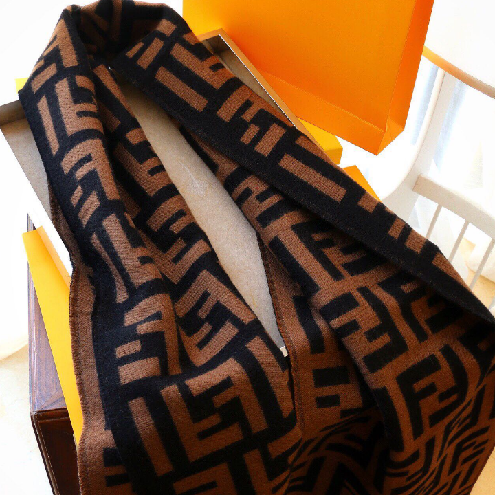 Unisex F Letter Double-sided Scarf mysite