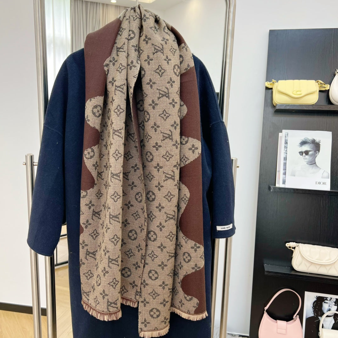 Colorblock Edition Letter Jacquard Scarf mysite