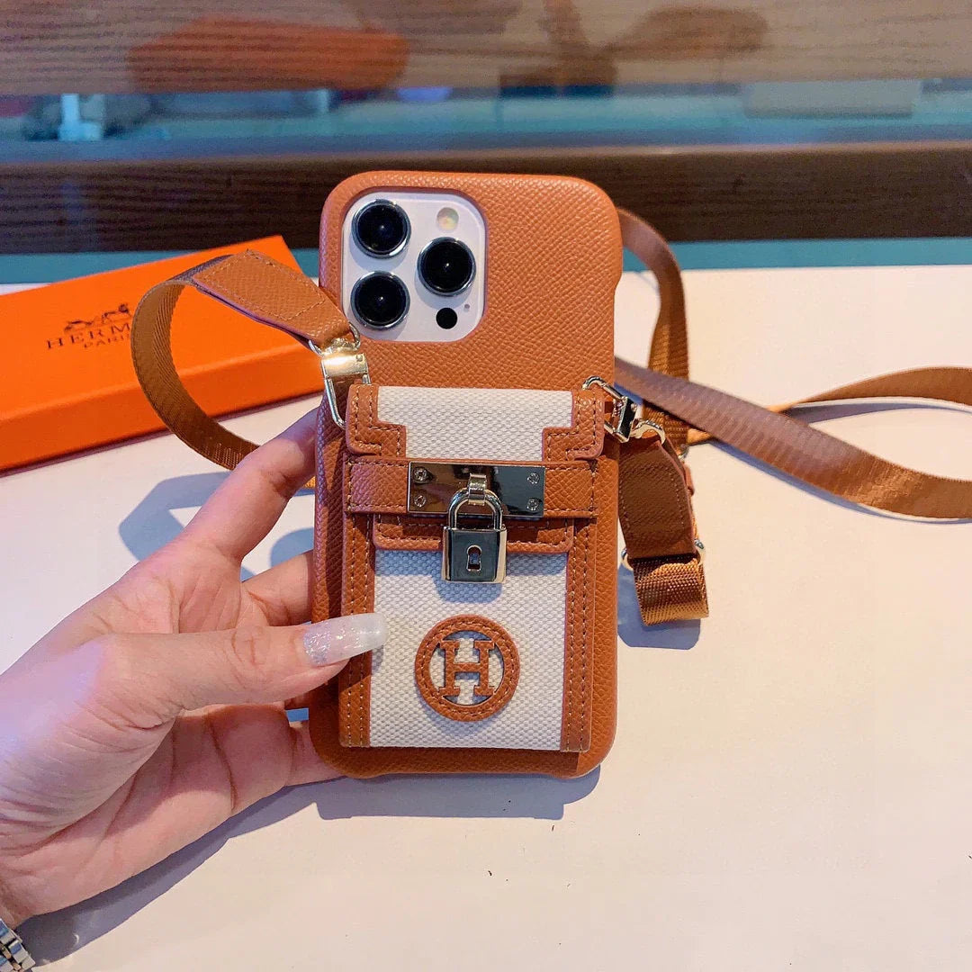 Hermes Luxury Leather Phone Case For iPhone 17-12s mysite