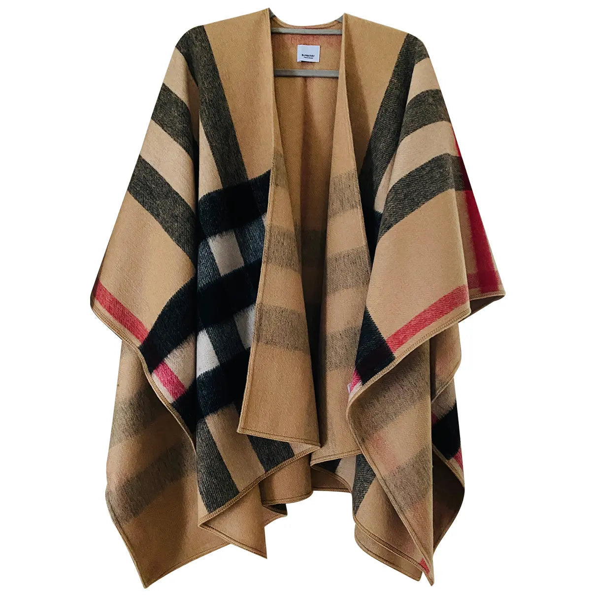 Double-sided Wool Plaid Cape mysite