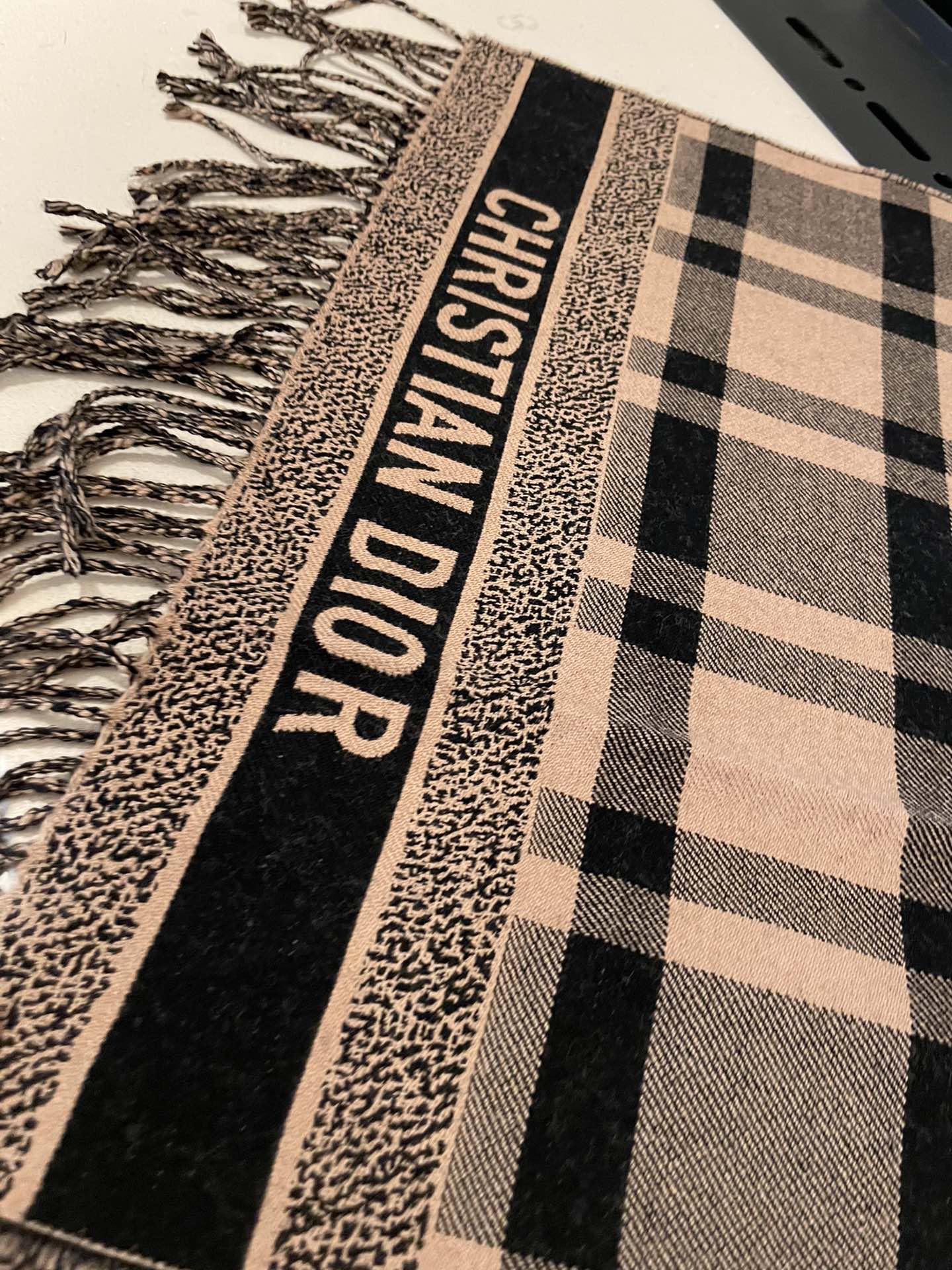 Classic Plaid Fringed Cashmere Scarf Shawl mysite
