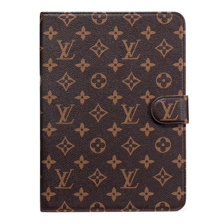Luxury Canvas Monogram Leather Fresh Summer Theme Pattern Apple iPad case Black mysite