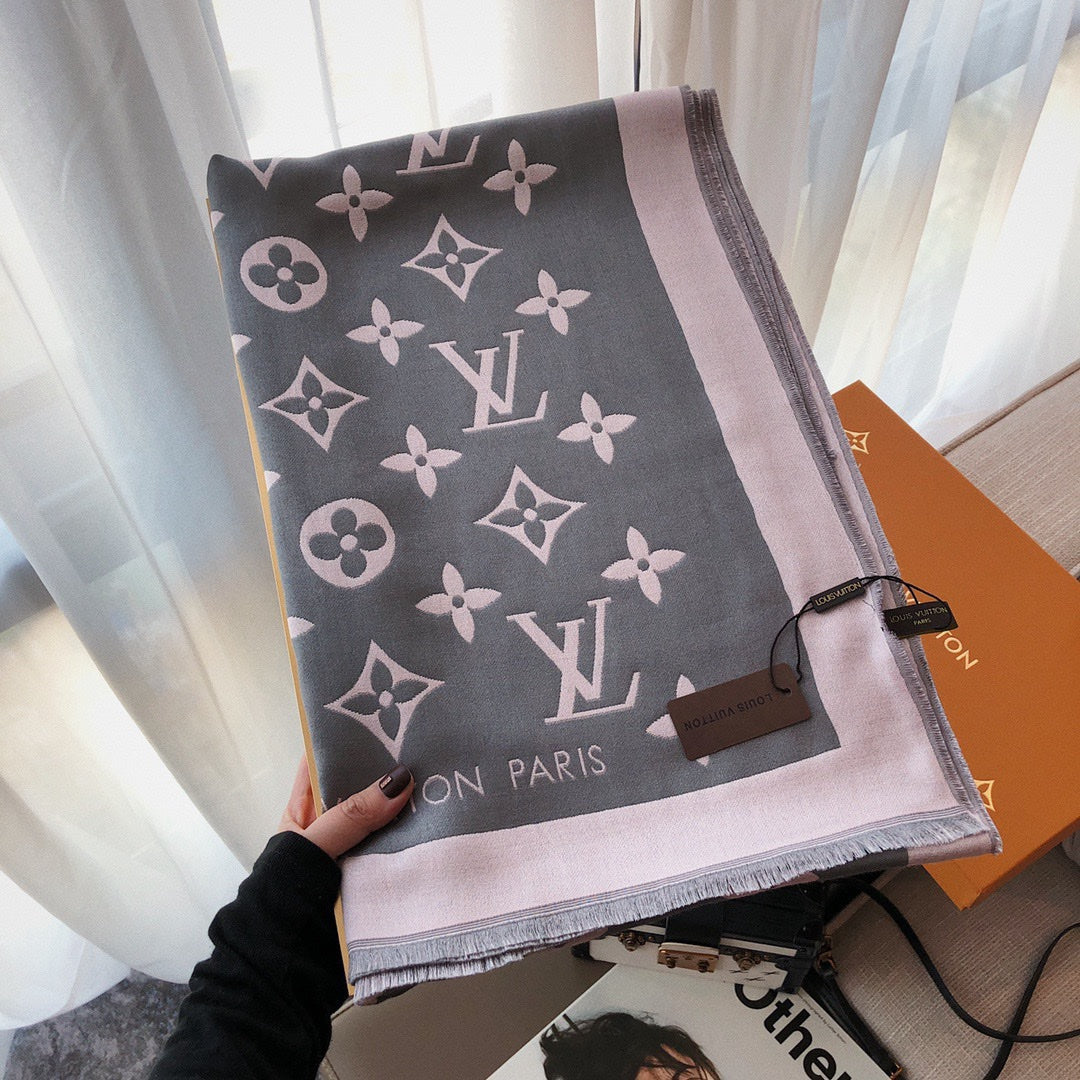 Glossy Monogram Jacquard Scarf Shawl mysite