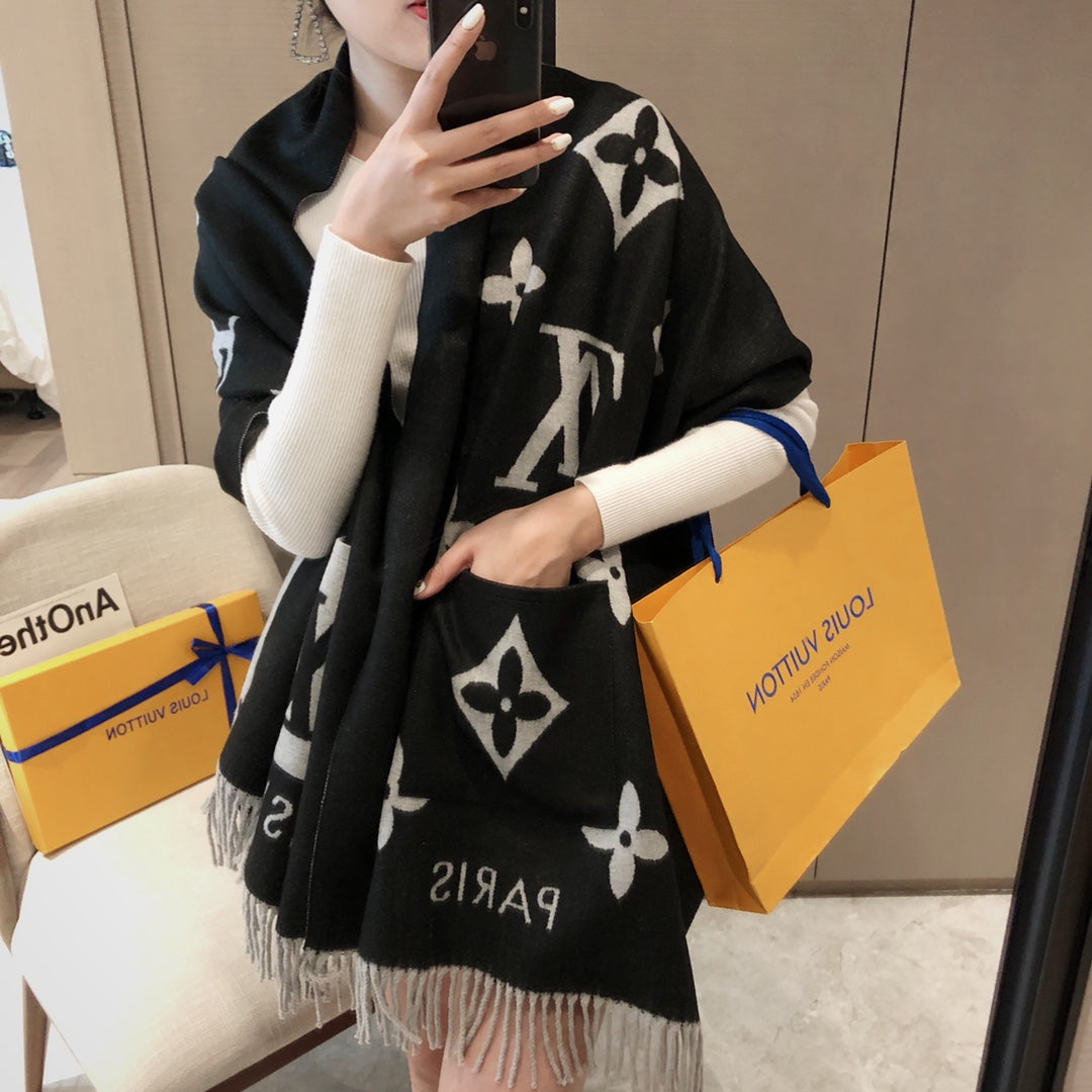 Double-sided Jacquard Pocket Scarf mysite