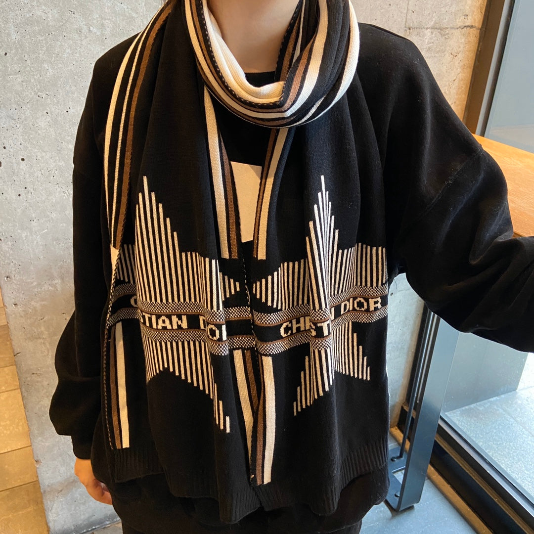 Lucky Star Series Jacquard Knit Scarf mysite