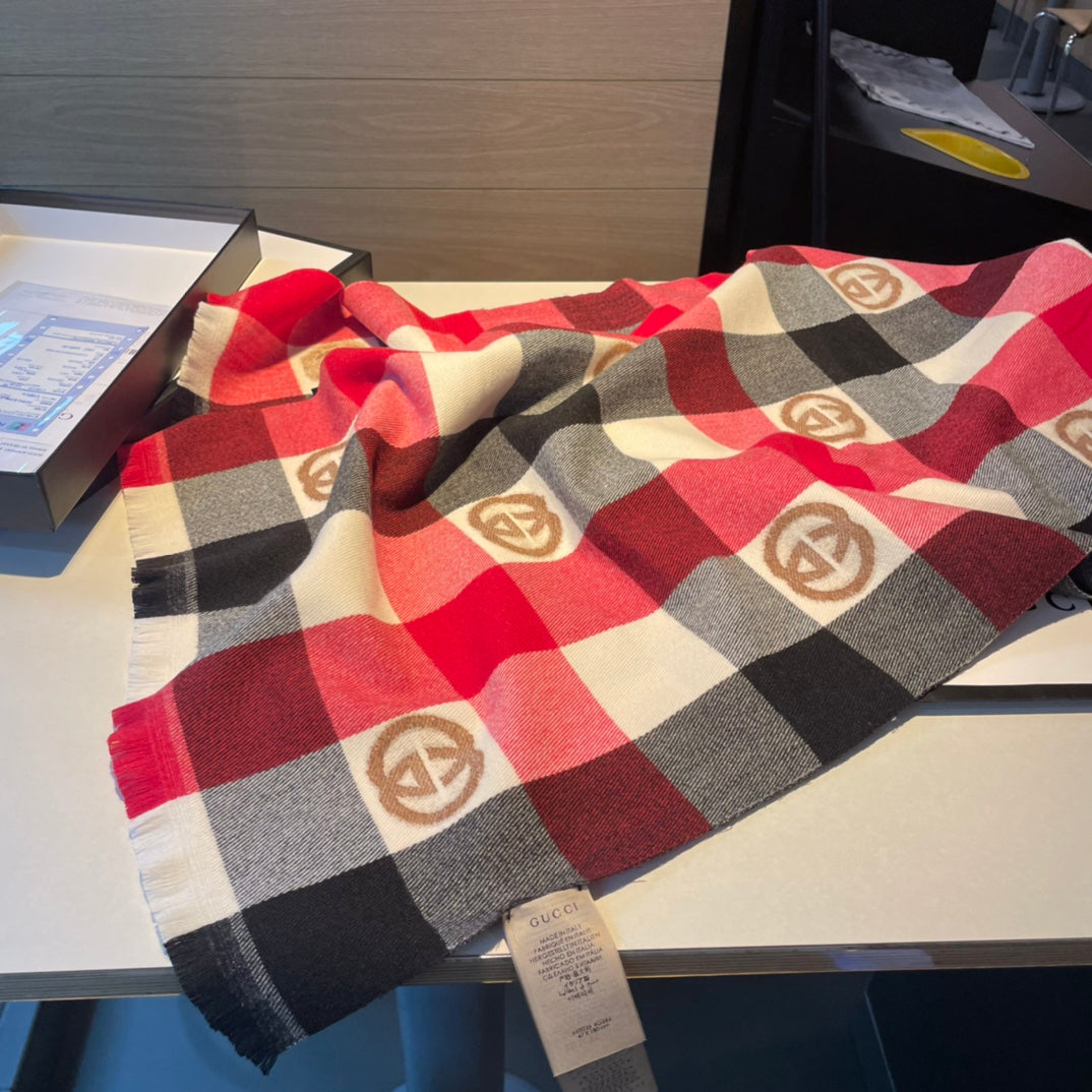 Monogram Check Cashmere Scarf mysite