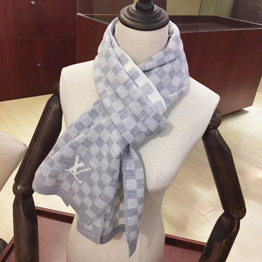 Classic Checkerboard Wool Warm Scarf mysite