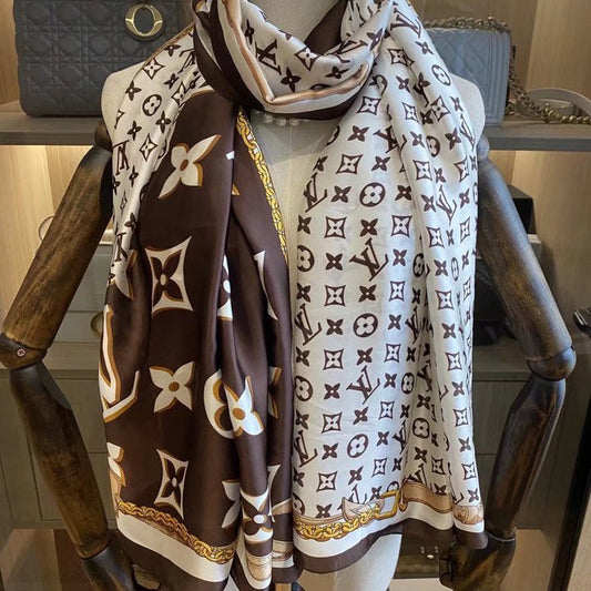 Four-leaf Clover Satin Scarf Shawl mysite