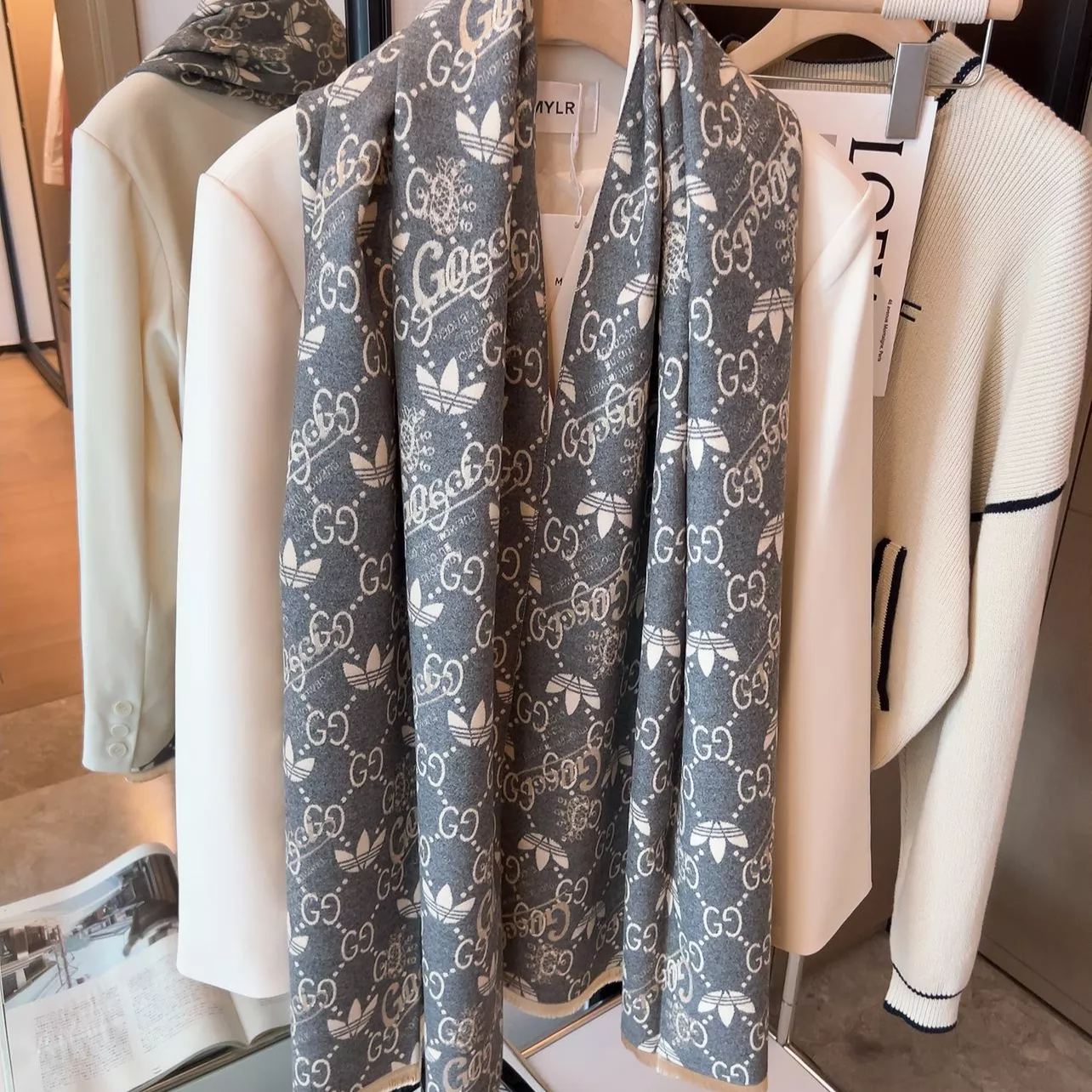 Ophidia Reversible Cashmere Scarf Shawl mysite