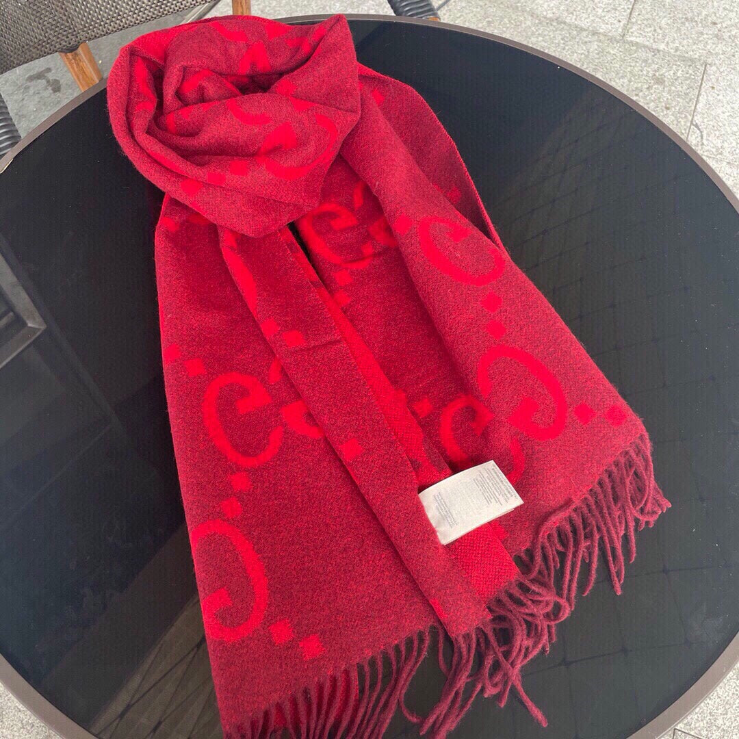 Classic Large Letter Jacquard Cashmere Scarf mysite