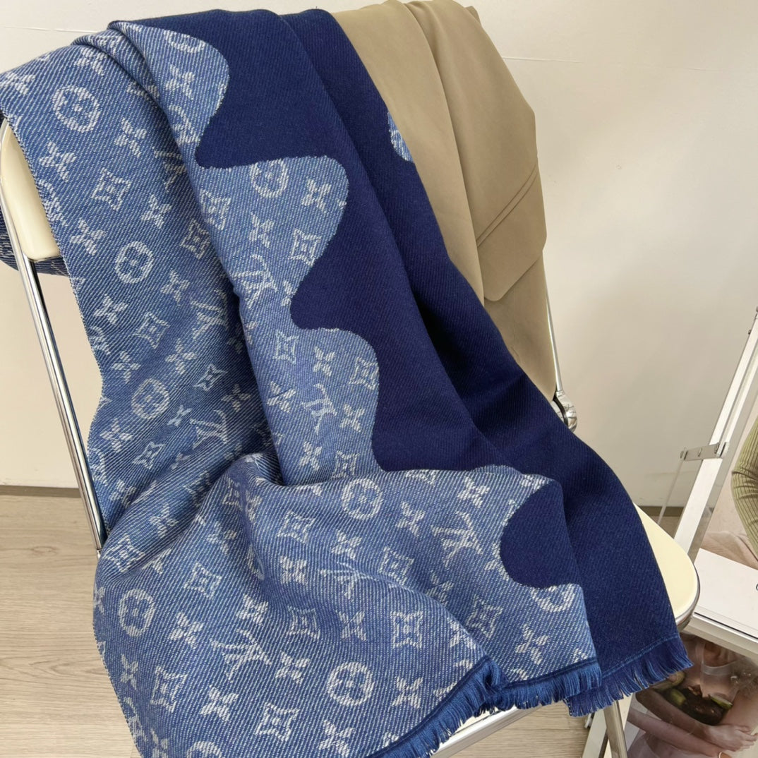 Colorblock Edition Letter Jacquard Scarf mysite