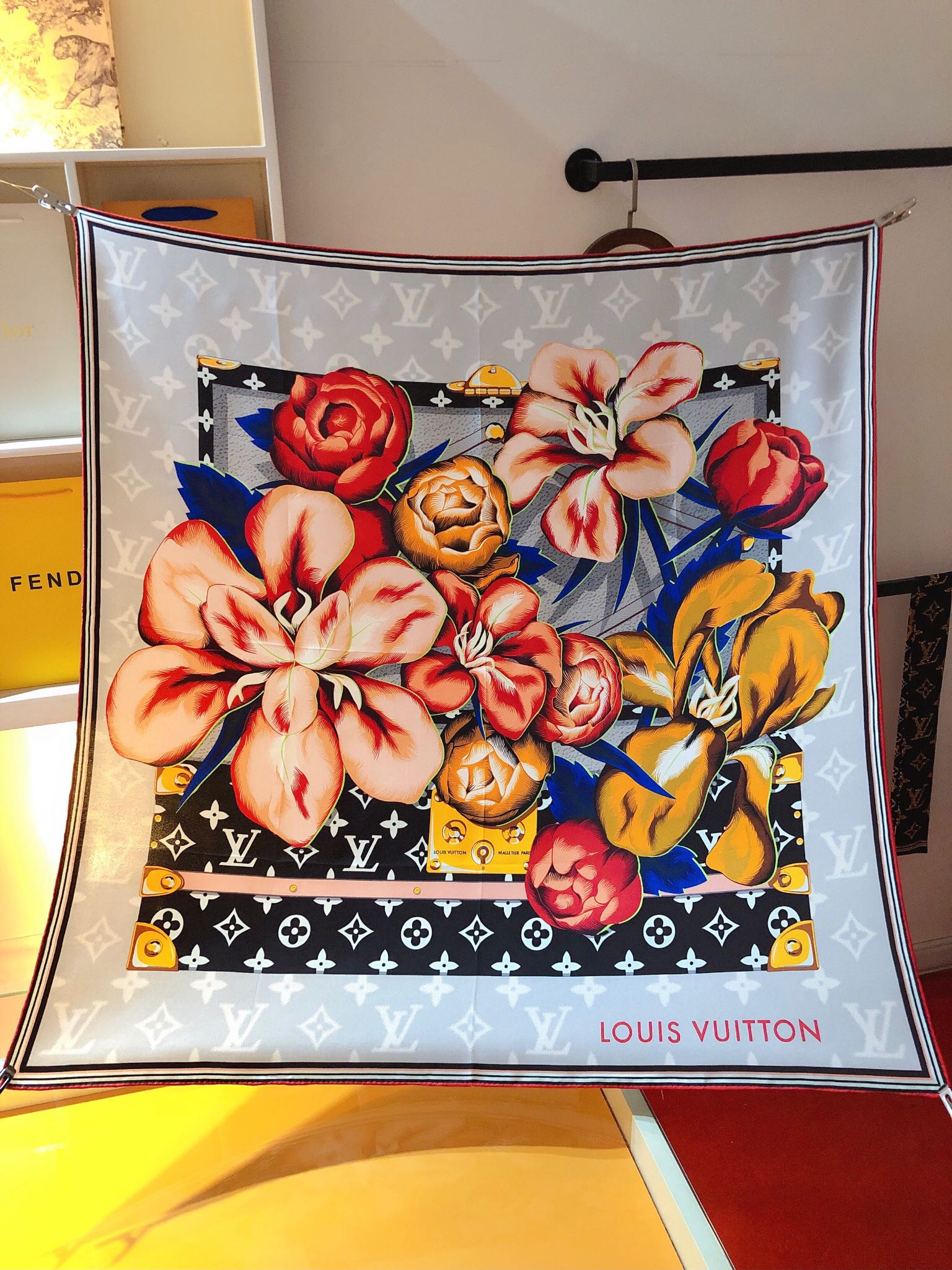 Monogram Bouquet Square Scarf mysite