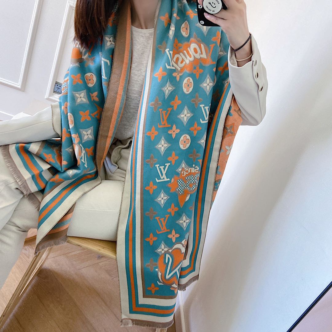 Statement Monogram Jacquard Scarf Shawl mysite